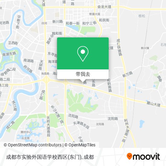 成都市实验外国语学校西区(东门)地图