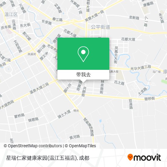 星瑞仁家健康家园(温江五福店)地图