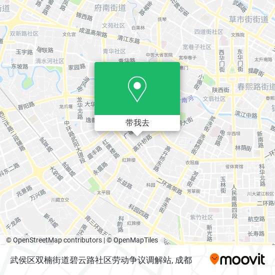 武侯区双楠街道碧云路社区劳动争议调解站地图