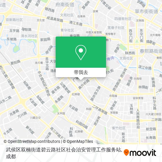 武侯区双楠街道碧云路社区社会治安管理工作服务站地图