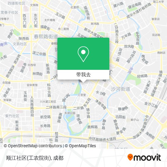 顺江社区(工农院街)地图