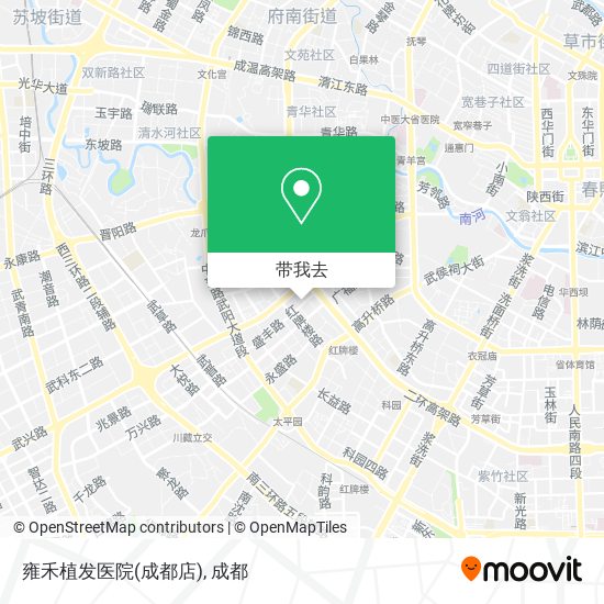 雍禾植发医院(成都店)地图