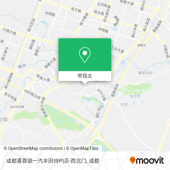 成都通蓉源一汽丰田特约店-西北门地图