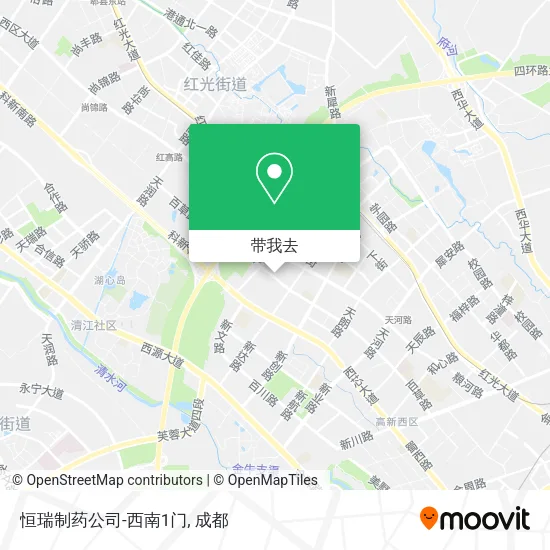 恒瑞制药公司-西南1门地图