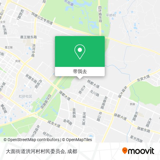 大面街道洪河村村民委员会地图