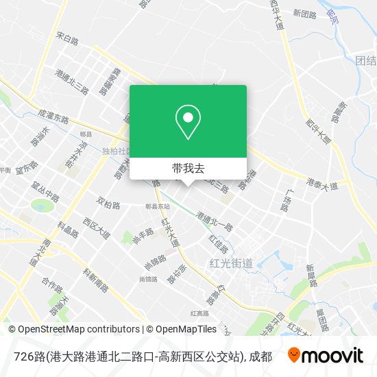 726路(港大路港通北二路口-高新西区公交站)地图