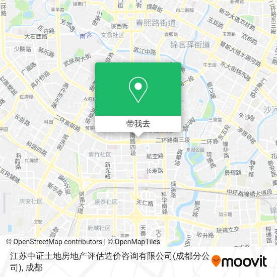 江苏中证土地房地产评估造价咨询有限公司(成都分公司)地图