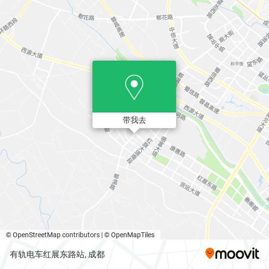有轨电车红展东路站地图