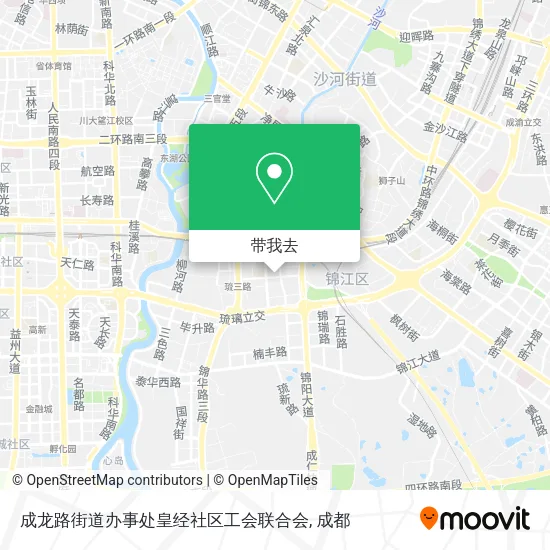 成龙路街道办事处皇经社区工会联合会地图