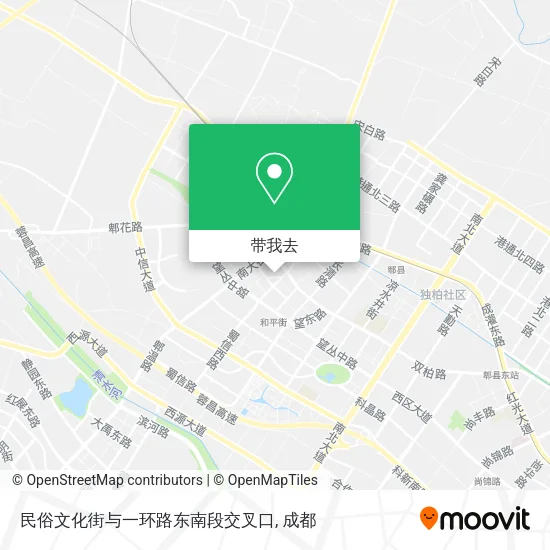 民俗文化街与一环路东南段交叉口地图
