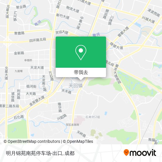 明月锦苑南苑停车场-出口地图