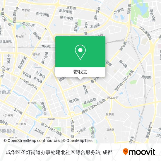 成华区圣灯街道办事处建北社区综合服务站地图