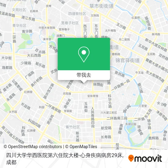 四川大学华西医院第六住院大楼-心身疾病病房29床地图