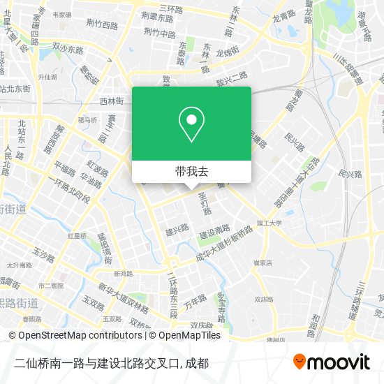 二仙桥南一路与建设北路交叉口地图