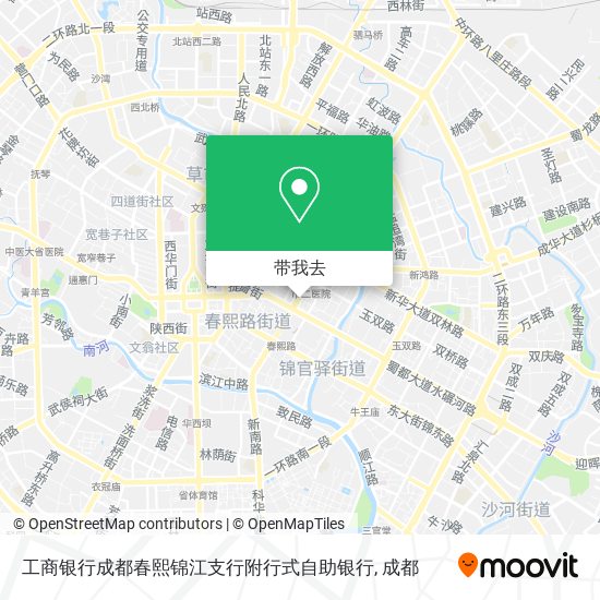 工商银行成都春熙锦江支行附行式自助银行地图