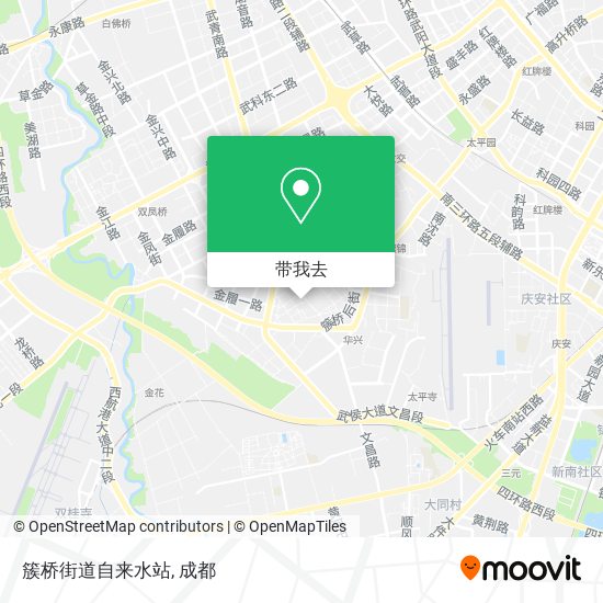 簇桥街道自来水站地图