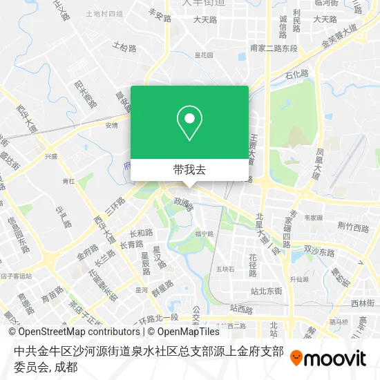 中共金牛区沙河源街道泉水社区总支部源上金府支部委员会地图