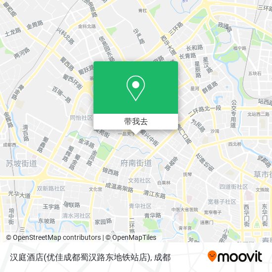 汉庭酒店(优佳成都蜀汉路东地铁站店)地图