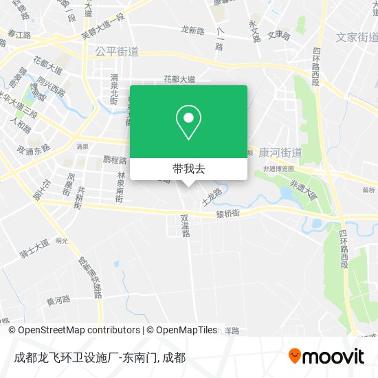 成都龙飞环卫设施厂-东南门地图