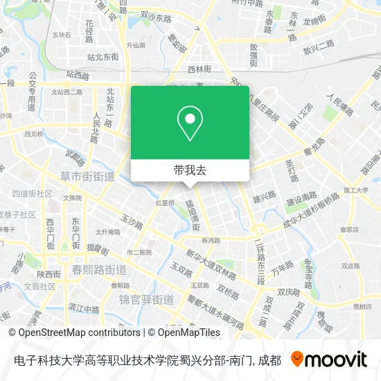 电子科技大学高等职业技术学院蜀兴分部-南门地图