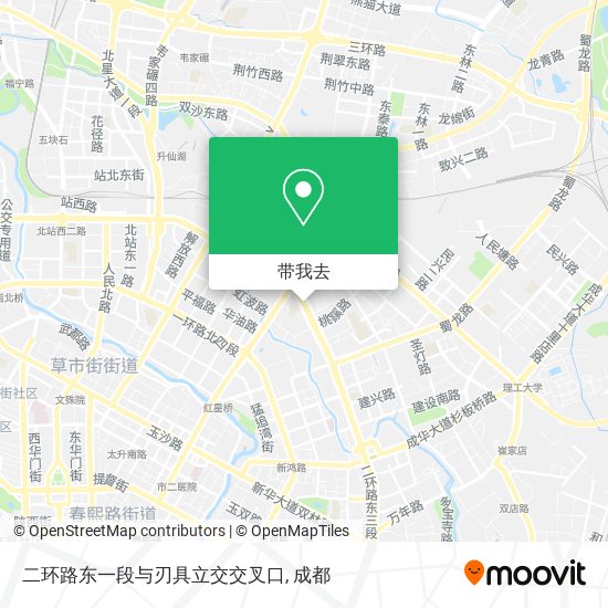 二环路东一段与刃具立交交叉口地图
