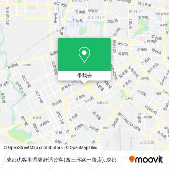 成都优客里温馨舒适公寓(西三环路一段店)地图