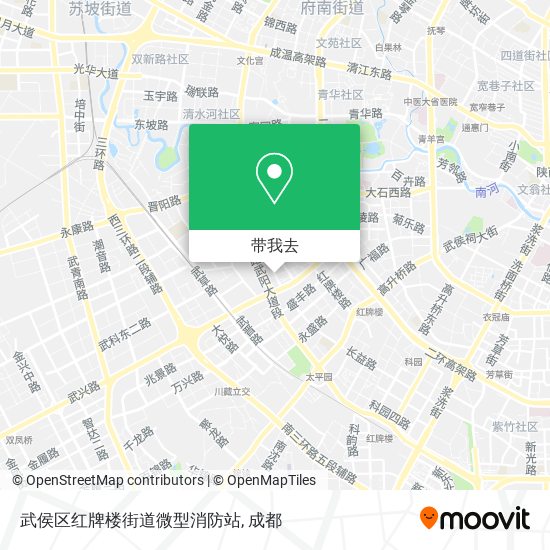 武侯区红牌楼街道微型消防站地图