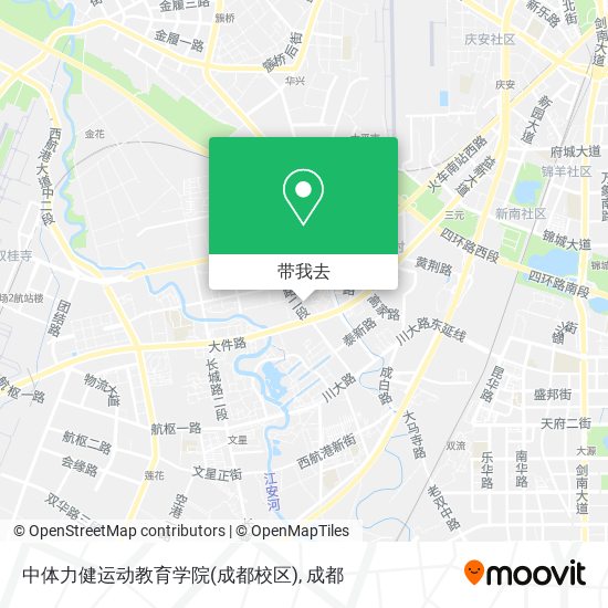 中体力健运动教育学院(成都校区)地图