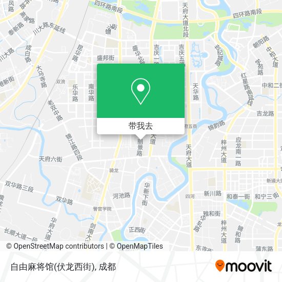 自由麻将馆(伏龙西街)地图