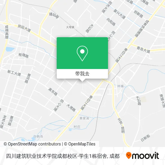 四川建筑职业技术学院成都校区-学生1栋宿舍地图