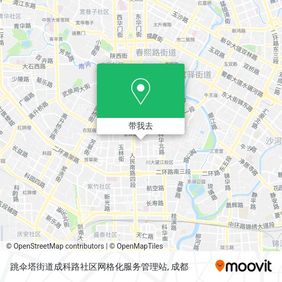 跳伞塔街道成科路社区网格化服务管理站地图