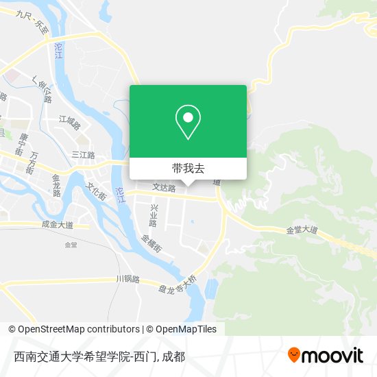 西南交通大学希望学院-西门地图