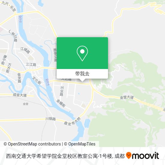 西南交通大学希望学院金堂校区教室公寓-1号楼地图