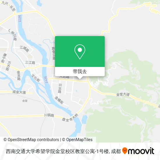 西南交通大学希望学院金堂校区教室公寓-1号楼地图