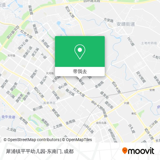犀浦镇平平幼儿园-东南门地图