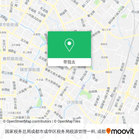 国家税务总局成都市成华区税务局税源管理一科地图