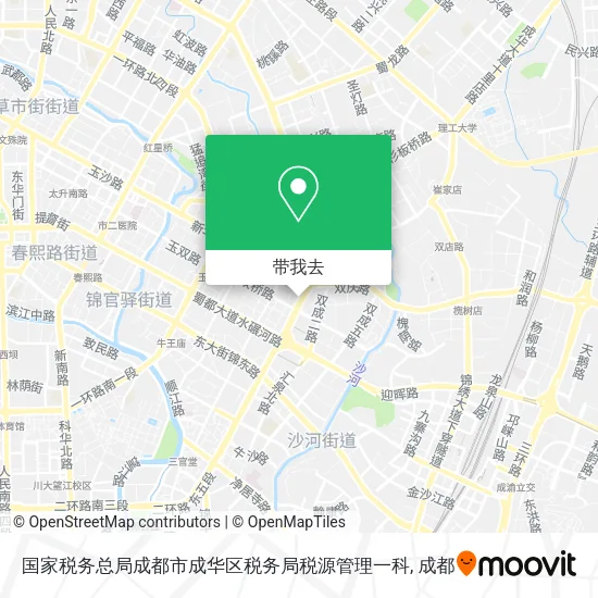 国家税务总局成都市成华区税务局税源管理一科地图