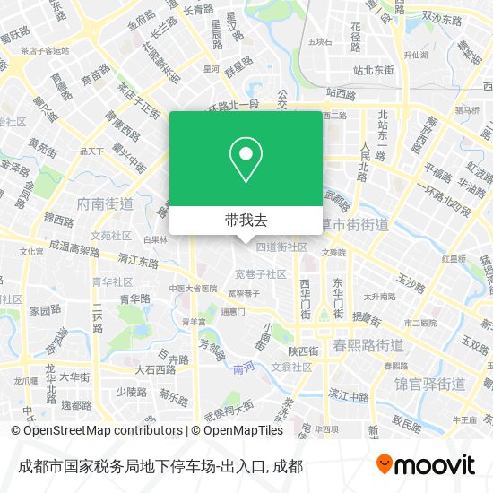 成都市国家税务局地下停车场-出入口地图