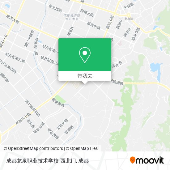 成都龙泉职业技术学校-西北门地图