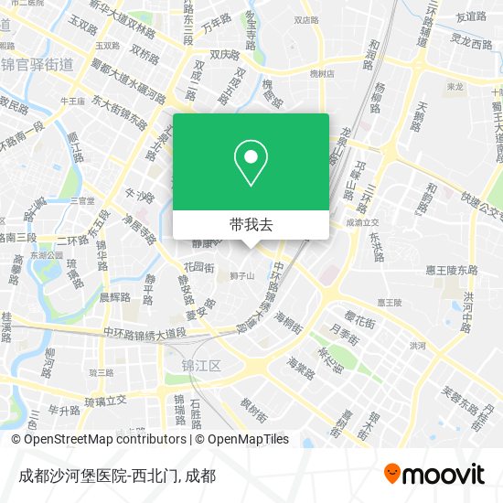 成都沙河堡医院-西北门地图
