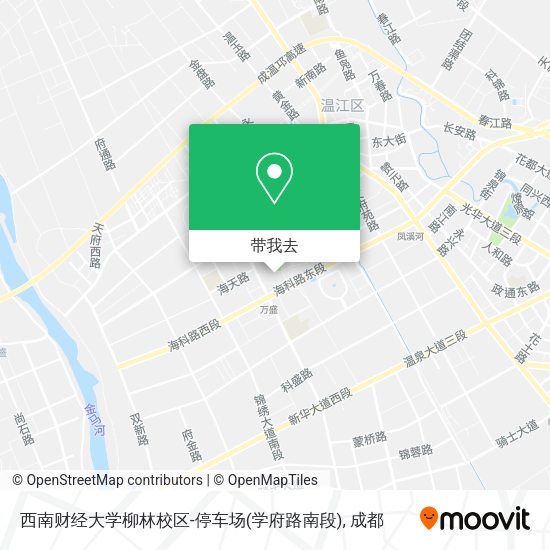西南财经大学柳林校区-停车场(学府路南段)地图