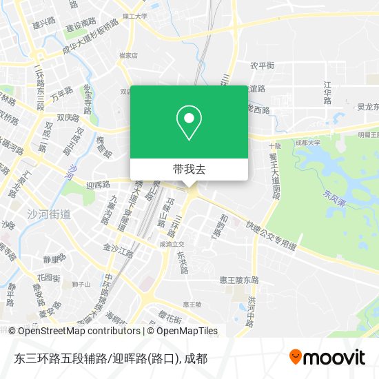 东三环路五段辅路/迎晖路(路口)地图