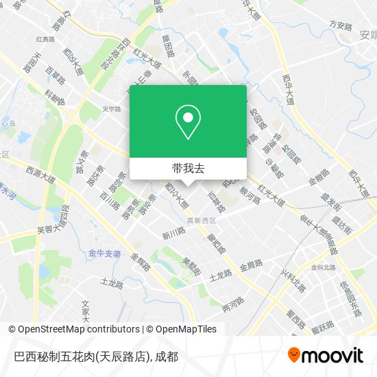 巴西秘制五花肉(天辰路店)地图