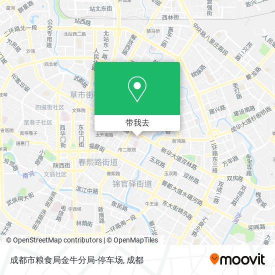 成都市粮食局金牛分局-停车场地图