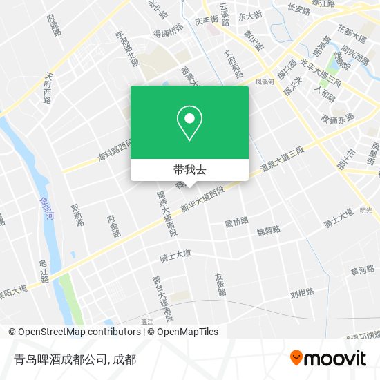 青岛啤酒成都公司地图