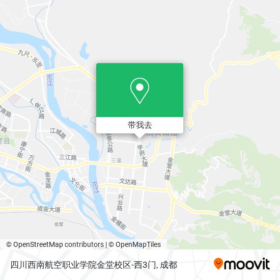 四川西南航空职业学院金堂校区-西3门地图