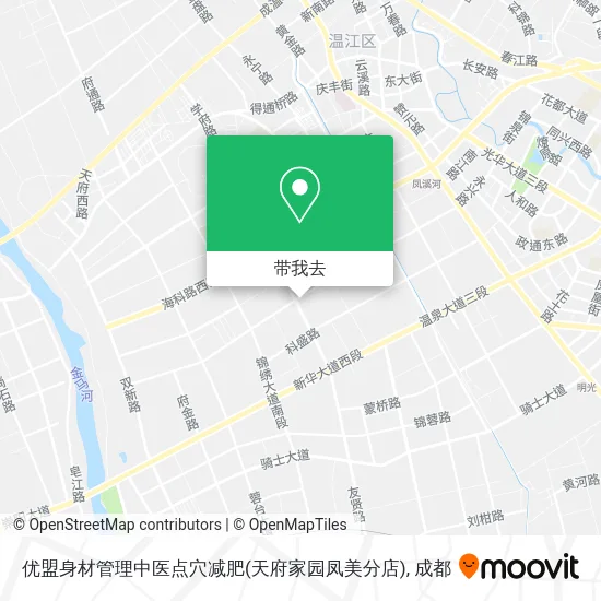 优盟身材管理中医点穴减肥(天府家园凤美分店)地图