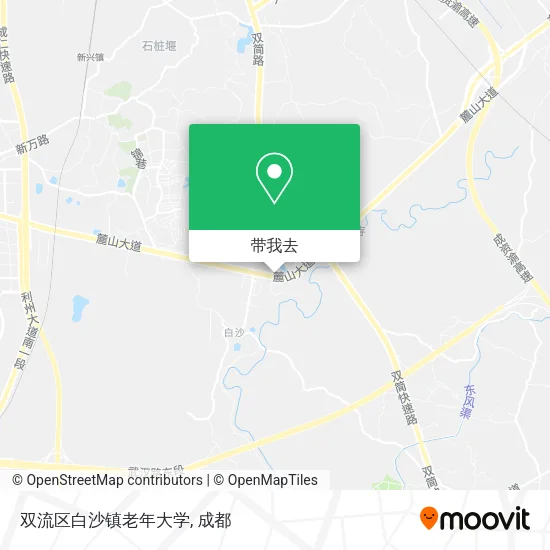 双流区白沙镇老年大学地图