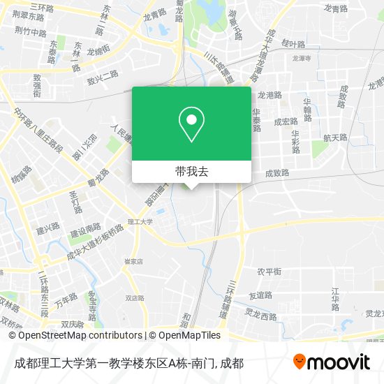 成都理工大学第一教学楼东区A栋-南门地图