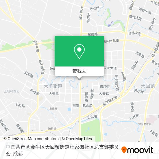 中国共产党金牛区天回镇街道杜家碾社区总支部委员会地图